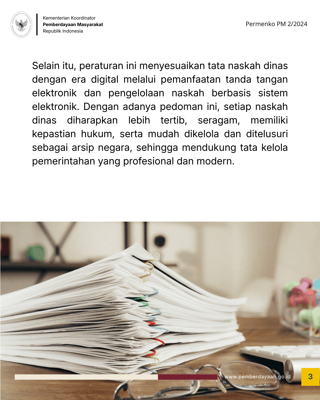 Tata Naskah Dinas di Lingkungan Kementerian Koordinator Bidang Pemberdayaan Masyarakat