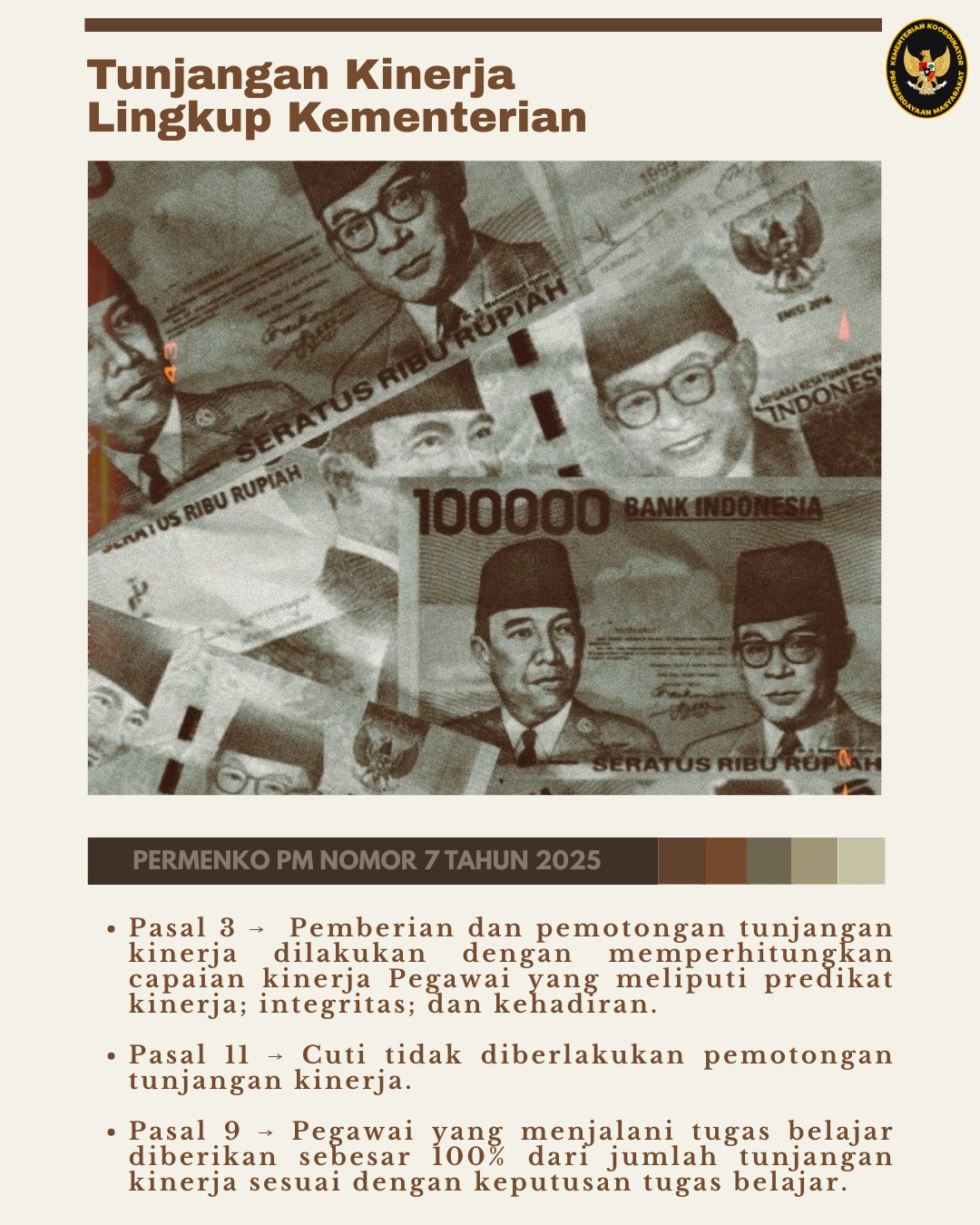 Tunjangan Kinerja Pegawai di Lingkungan Kementerian Koordinator Bidang Pemberdayaan Masyarakat